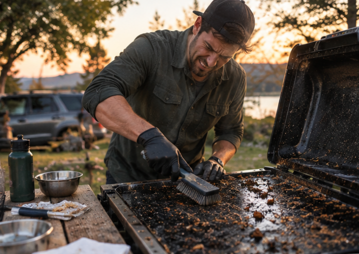 Difficult cleanup on traditional grills